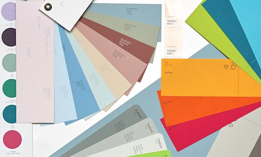 Overwhelming choice of paper swatches