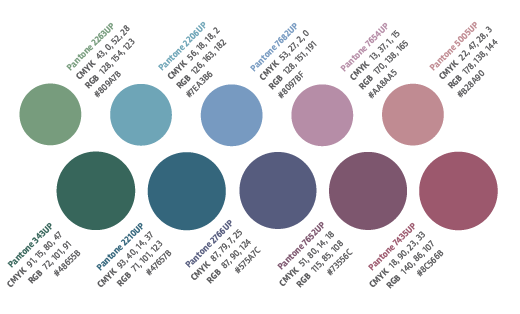 Sample brand palette with colour specifications
