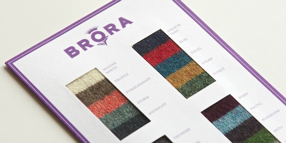 A swatch allows customers to feel the softness of Brora's cashmere for themselves