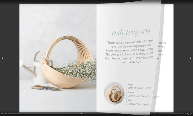 Jane Crisp has successfully incorporated an animated version of her brochure into her web site