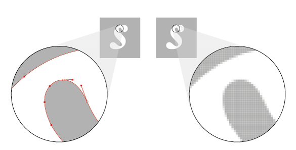 Comparing a vector graphic with a raster