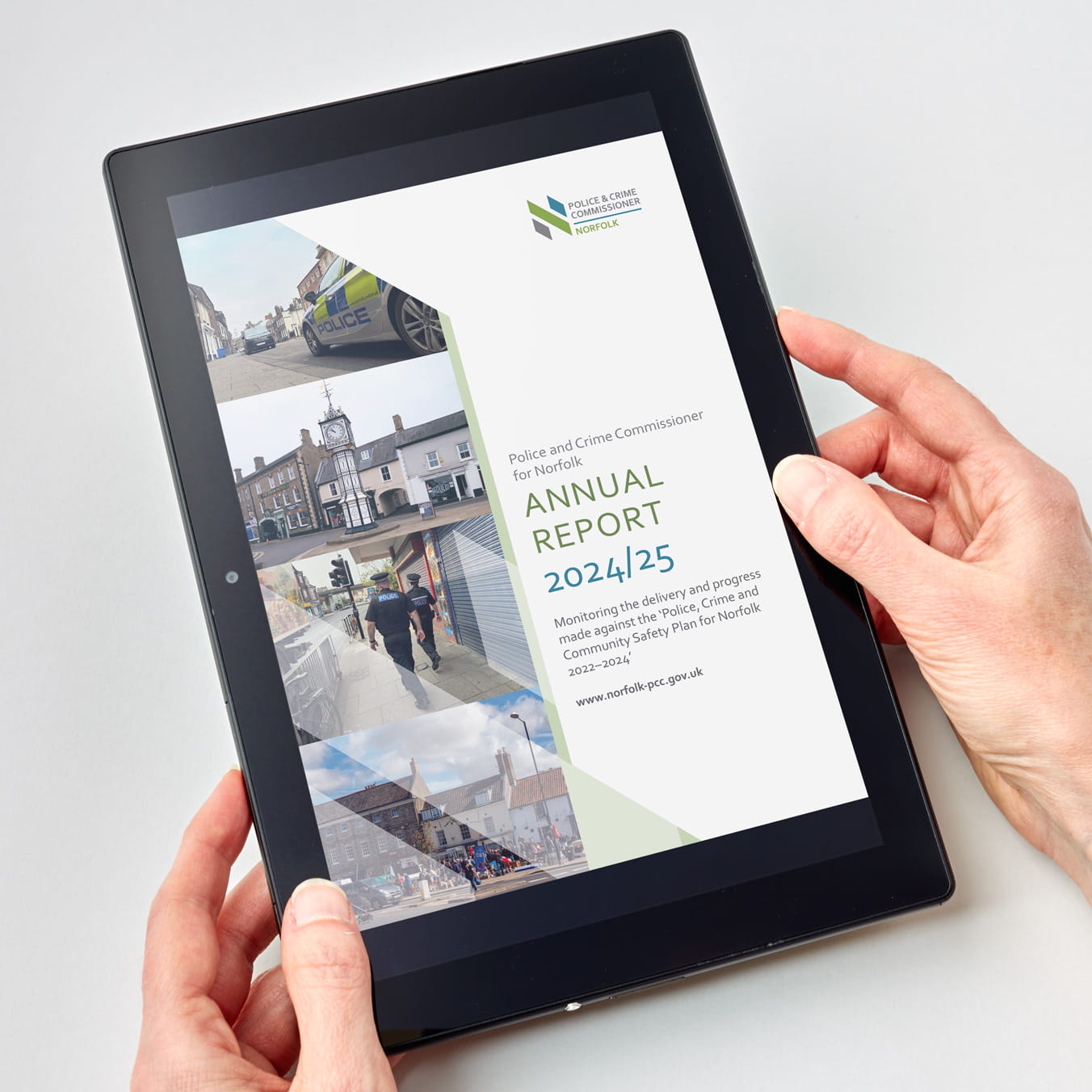 Police and Crime Commissioner Norfolk annual report, designed by Lettica