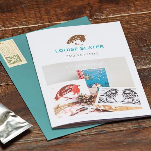 Product catalogue design for Louise Slater by Lettica