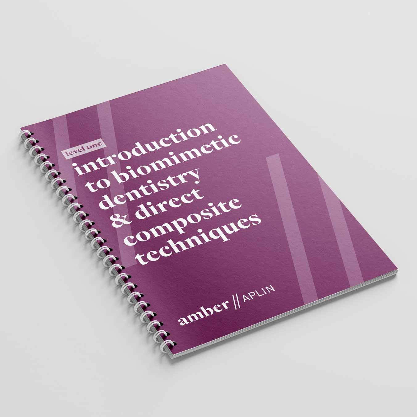 Front cover of the level one introduction to biomimetic dentistry and composite techniques course handbook.