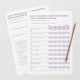 Biomimetic Academy course feedback form and quiz