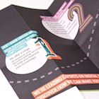 The custom-designed numbers created for the z-card designed by Lettica for Pickle Jar Communications